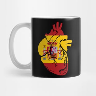 Anatomical heart design, Spanish flag Mug